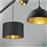 Trio Lighting DUOline Μοντέρνο Κρεμαστό Φωτιστικό Μονόφωτο Ράγα με Ντουί E27 Μαύρο
