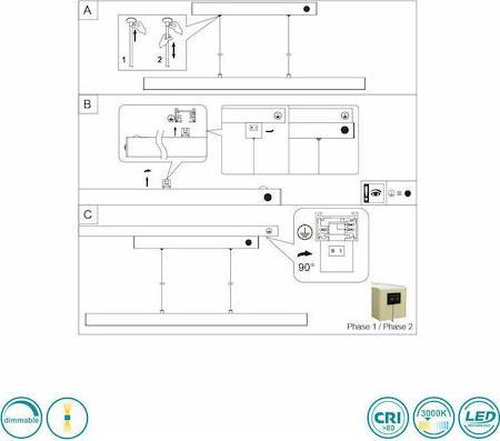 Trio Lighting DUOline Paros Γραμμικό Φωτιστικό Λευκό