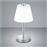 Trio Lighting Emerald Πορτατίφ με Λευκό Καπέλο και Ασημί Βάση