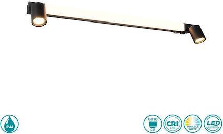 Trio Lighting Enrico Μοντέρνο Φωτιστικό Μπάνιου με Ντουί GU10 Μαύρο 90x18cm 281479332