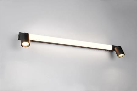 Trio Lighting Enrico Μοντέρνο Φωτιστικό Μπάνιου με Ντουί GU10 Μαύρο 90x18cm 281479332
