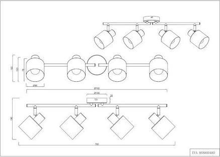 Trio Lighting Eva Σποτ σε Μαύρο Χρώμα 868800480