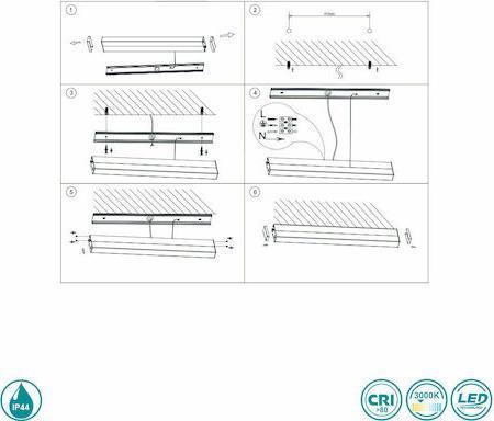 Trio Lighting Fabio Κλασικό Φωτιστικό Τοίχου με Ενσωματωμένο LED και Θερμό Λευκό Φως Ασημί Μ42cm