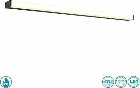 Trio Lighting Fabio Κλασικό Φωτιστικό Τοίχου με Ενσωματωμένο LED και Θερμό Λευκό Φως Μαύρο Μ120cm