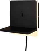 Trio Lighting Fairfield Μοντέρνο Φωτιστικό Τοίχου με Θύρα USB Μαύρο 16x14x20cm 248670132