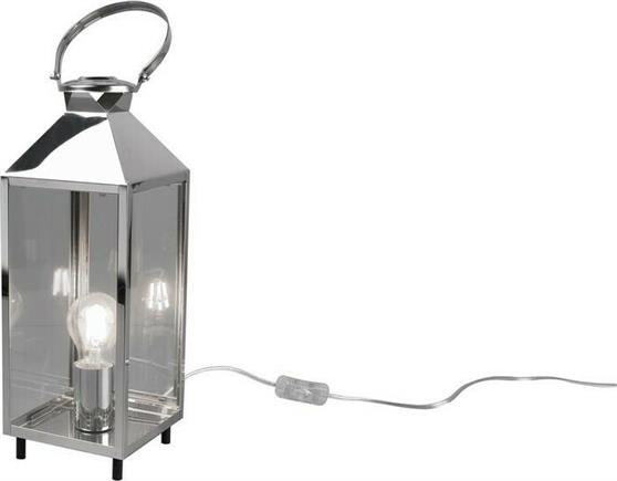 Trio Lighting Farola Πορτατίφ με Διάφανο Καπέλο και Ασημί Βάση Πορτατίφ Χρώμιο R50541006