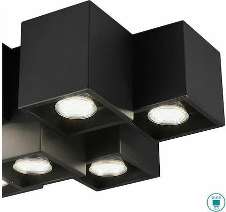 Trio Lighting Fernando Σποτ με 6 Φώτα και Ντουί GU10 Μαύρο