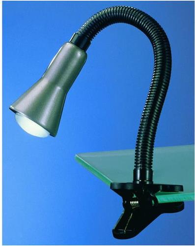 Trio Lighting Flexo Φωτιστικό Γραφείου με Εύκαμπτο Βραχίονα και Κλιπ Ασημί
