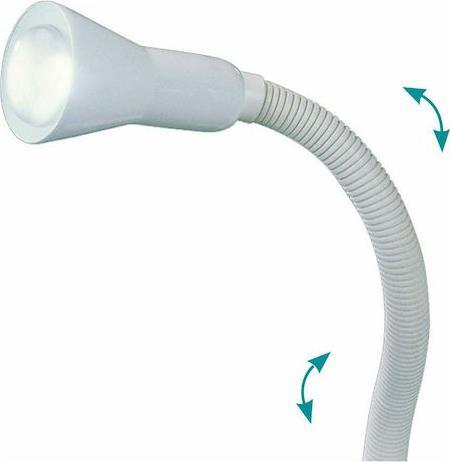 Trio Lighting Flexo Φωτιστικό Γραφείου με Εύκαμπτο Βραχίονα και Κλιπ Λευκό