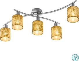 Trio Lighting Garda Μοντέρνα Μεταλλική Πλαφονιέρα Οροφής με Ντουί E14 Χρυσό 75cm