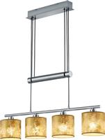 Trio Lighting Garda Μοντέρνο Κρεμαστό Φωτιστικό Πολύφωτο Ράγα με 4 Λαμπτήρες E14 Χρυσό