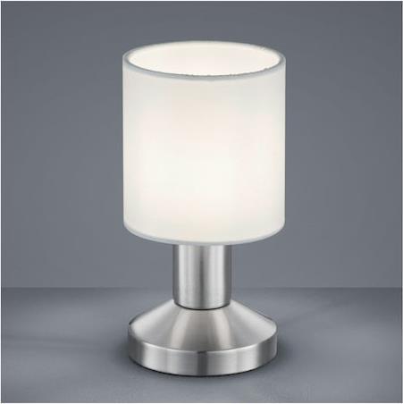 Trio Lighting Garda Πορτατίφ με Λευκό Καπέλο και Ασημί Βάση