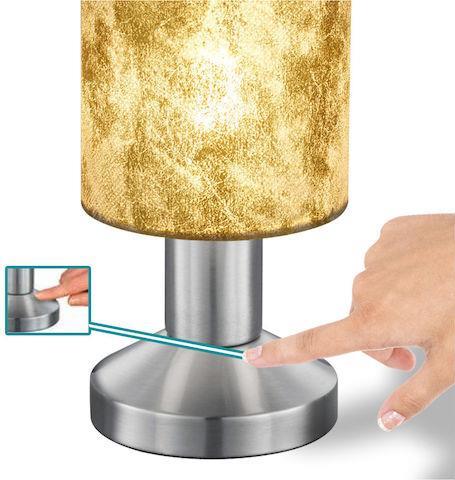 Trio Lighting Garda Πορτατίφ με Πολύχρωμο Καπέλο και Ασημί Βάση