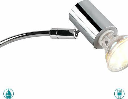 Trio Lighting Giada Μοντέρνο Φωτιστικό Τοίχου με Ντουί GU10 Ασημί