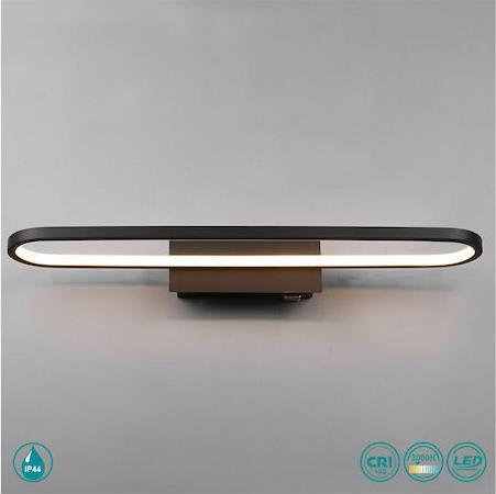 Trio Lighting Gianni Κλασικό Φωτιστικό Τοίχου με Ενσωματωμένο LED και Θερμό Λευκό Φως Μαύρο Π60cm