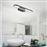 Trio Lighting Gianni Κλασικό Φωτιστικό Τοίχου με Ενσωματωμένο LED και Θερμό Λευκό Φως Μαύρο Π60cm