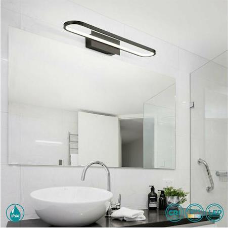 Trio Lighting Gianni Κλασικό Φωτιστικό Τοίχου με Ενσωματωμένο LED και Θερμό Λευκό Φως Μαύρο Π60cm