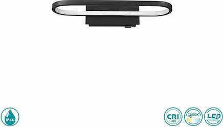 Trio Lighting Gianni Μοντέρνο Φωτιστικό Τοίχου με Ενσωματωμένο LED και Θερμό Λευκό Φως Μαύρο 40cm