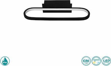 Trio Lighting Gianni Μοντέρνο Φωτιστικό Τοίχου με Ενσωματωμένο LED και Θερμό Λευκό Φως Μαύρο 40cm