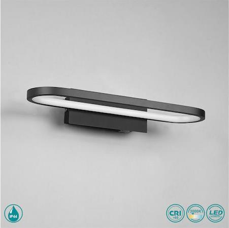 Trio Lighting Gianni Μοντέρνο Φωτιστικό Τοίχου με Ενσωματωμένο LED και Θερμό Λευκό Φως Μαύρο 40cm