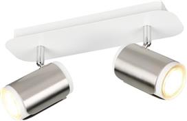 Trio Lighting Gillan Διπλό Σποτ σε Ασημί Χρώμα 814500207