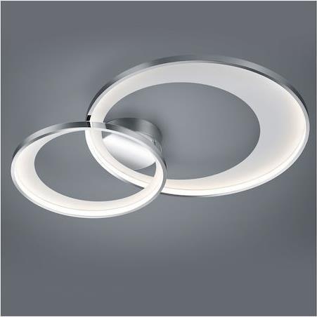 Trio Lighting Granada Μοντέρνα Μεταλλική Πλαφονιέρα Οροφής με Ενσωματωμένο LED Ασημί 85cm