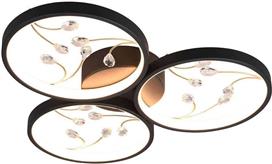 Trio Lighting Groovy Μοντέρνα Μεταλλική Πλαφονιέρα Οροφής με Ενσωματωμένο LED σε Μαύρο χρώμα 62cm 642110332