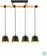 Trio Lighting Harris Μοντέρνο Κρεμαστό Φωτιστικό Πολύφωτο Ράγα με 4 Λαμπτήρες E27 Μαύρο