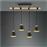 Trio Lighting Harris Μοντέρνο Κρεμαστό Φωτιστικό Πολύφωτο Ράγα με 4 Λαμπτήρες E27 Μαύρο