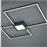 Trio Lighting Hydra Μοντέρνα Μεταλλική Πλαφονιέρα Οροφής με Ενσωματωμένο LED Μαύρη 65cm