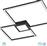 Trio Lighting Hydra Μοντέρνα Μεταλλική Πλαφονιέρα Οροφής με Ενσωματωμένο LED Μαύρη 65cm