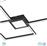 Trio Lighting Hydra Μοντέρνα Μεταλλική Πλαφονιέρα Οροφής με Ενσωματωμένο LED Μαύρη 65cm