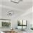 Trio Lighting Hydra Μοντέρνα Μεταλλική Πλαφονιέρα Οροφής με Ενσωματωμένο LED Μαύρη 65cm