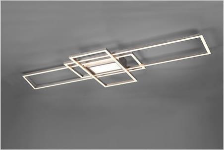 Trio Lighting Irvine Μοντέρνα Μεταλλική Πλαφονιέρα Οροφής με Ενσωματωμένο LED Ασημί 105cm