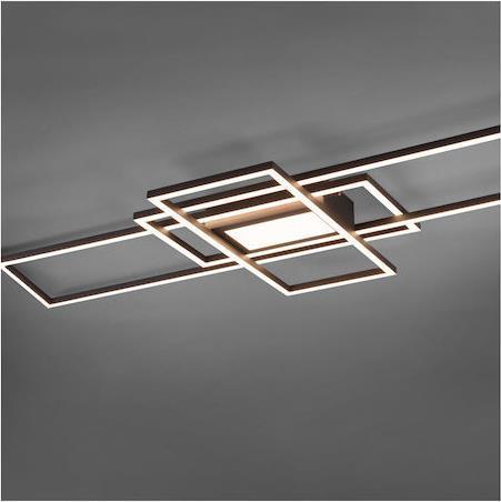 Trio Lighting Irvine Μοντέρνα Μεταλλική Πλαφονιέρα Οροφής με Ενσωματωμένο LED Ασημί 105cm 620010442