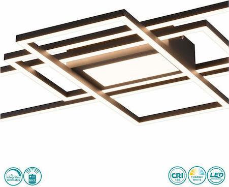 Trio Lighting Irvine Μοντέρνα Μεταλλική Πλαφονιέρα Οροφής με Ενσωματωμένο LED Ασημί 105cm 620010442