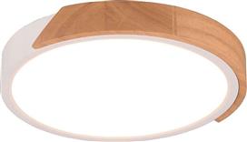 Trio Lighting Jano Κλασική Πλαστική Πλαφονιέρα Οροφής με Ενσωματωμένο LED σε Λευκό χρώμα 31.5cm R67201131