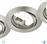 Trio Lighting Jura Στρογγυλό Μεταλλικό Πλαίσιο για Σποτ με Ντουί GU10 3τμχ Ασημί 8.3x7cm 650100307