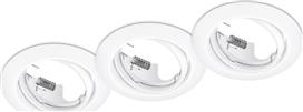 Trio Lighting Jura Στρογγυλό Μεταλλικό Χωνευτό Σποτ με Ντουί GU10 Λευκό 3τμχ 8.3x7cm