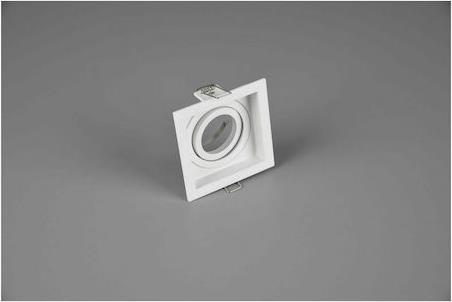 Trio Lighting Kenai Τετράγωνο Μεταλλικό Χωνευτό Σποτ με Ντουί GU10 Κινούμενο Λευκό 9.2x9.2cm