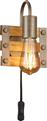 Trio Lighting Khan Μοντέρνο Φωτιστικό Τοίχου με Ντουί E27 Χρυσό Π15cm