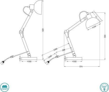 Trio Lighting Kimi Φωτιστικό Γραφείου με Σπαστό Βραχίονα Λευκό Υ37.5cm