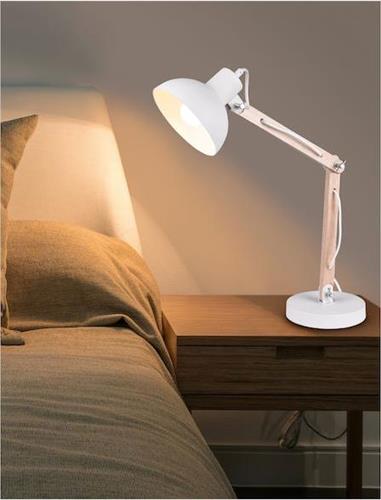 Trio Lighting Kimi Φωτιστικό Γραφείου με Σπαστό Βραχίονα Λευκό Υ37.5cm