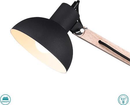 Trio Lighting Kimi Φωτιστικό Γραφείου με Σπαστό Βραχίονα Μαύρο