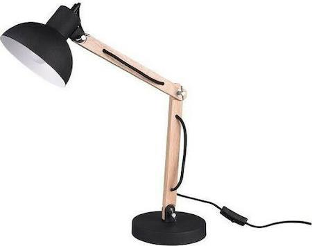 Trio Lighting Kimi Φωτιστικό Γραφείου με Σπαστό Βραχίονα Μαύρο