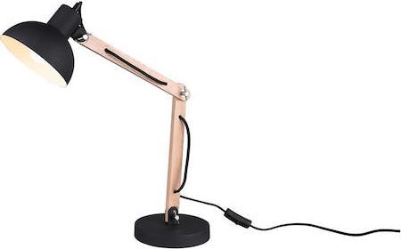Trio Lighting Kimi Φωτιστικό Γραφείου με Σπαστό Βραχίονα Μαύρο