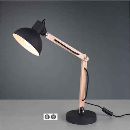 Trio Lighting Kimi Φωτιστικό Γραφείου με Σπαστό Βραχίονα Μαύρο