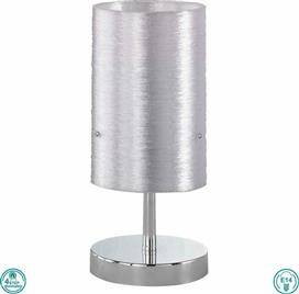 Trio Lighting Lacan Πορτατίφ με Ασημί Καπέλο και Ασημί Βάση