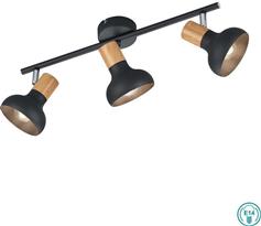 Trio Lighting Latika Τριπλό Σποτ με Ντουί E14 σε Μαύρο χρώμα R81523032
