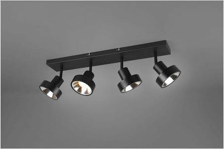 Trio Lighting Leon Σποτ με 4 Φώτα και Ντουί GU10 Μαύρο